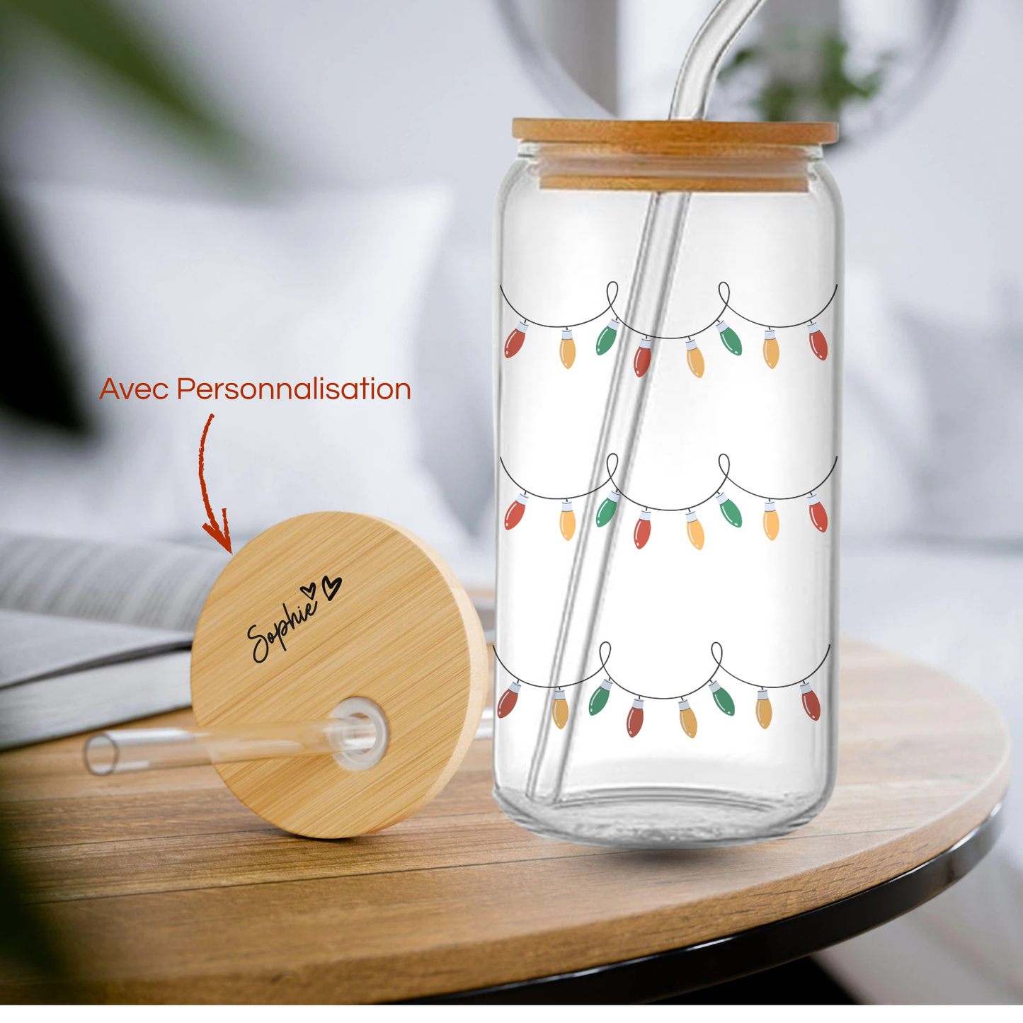 Verre à boire - Noël éclairé