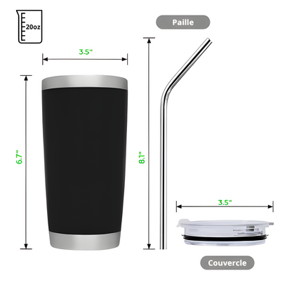 Thermos sans manche personnalisé - 20oz