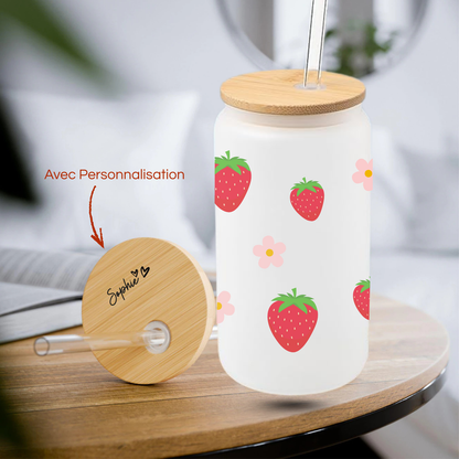 Verre à boire - Fleur de fraise