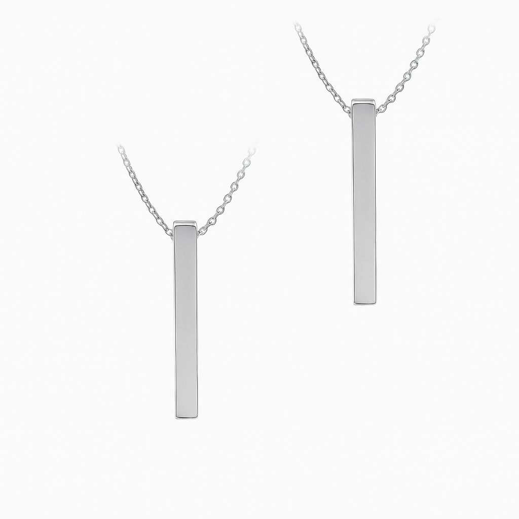Personalized Bar Necklace – Silver