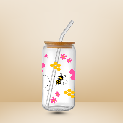 Glass can - Bee 