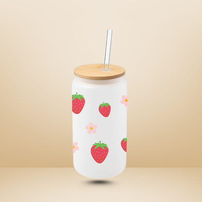 Verre à boire - Fleur de fraise