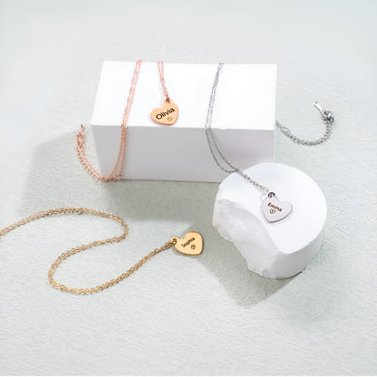 Personalized Heart Necklace