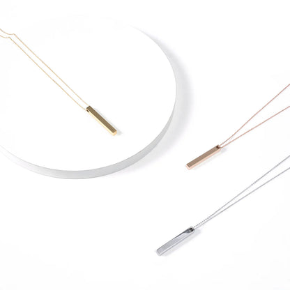 Collier Barre Personnalisé - Plaqué Or