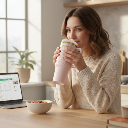 Gourde Isotherme Personnalisée 40oz - Rose