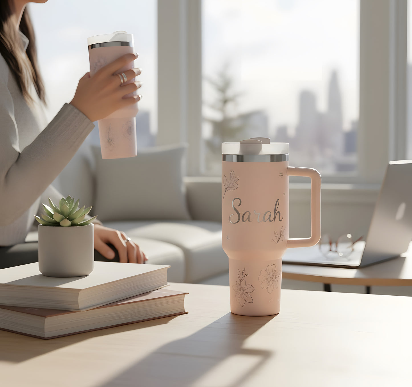 Gourde Isotherme Personnalisée 40oz - Rose